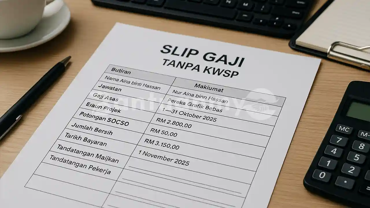 Contoh Slip Gaji Tanpa KWSP
